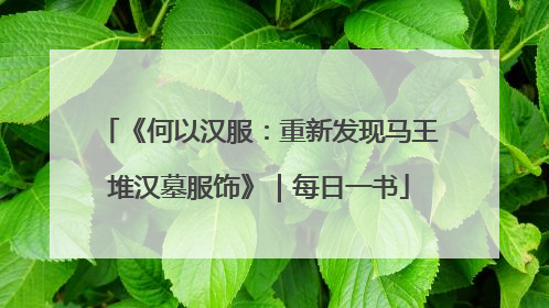 《何以汉服：重新发现马王堆汉墓服饰》｜每日一书