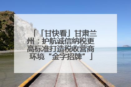 「甘快看」甘肃兰州：护航诚信纳税更高标准打造税收营商环境“金字招牌”