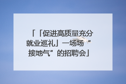 「促进高质量充分就业巡礼」一场场“接地气”的招聘会