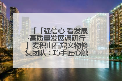「强信心 看发展·高质量发展调研行」麦积山石窟文物修复团队：巧手匠心触摸“光阴的故事”