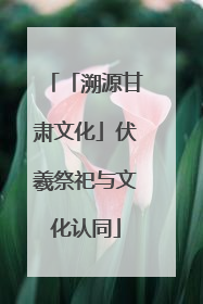 「溯源甘肃文化」伏羲祭祀与文化认同