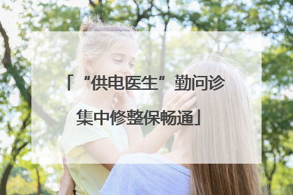 “供电医生”勤问诊 集中修整保畅通