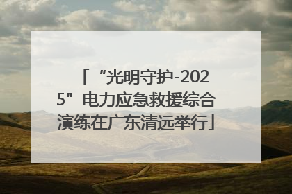 “光明守护-2025”电力应急救援综合演练在广东清远举行