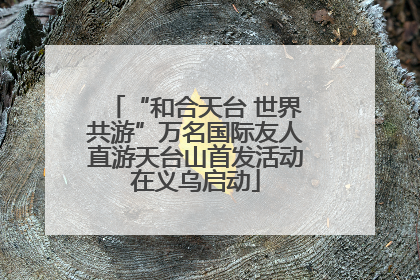 “和合天台 世界共游”万名国际友人直游天台山首发活动在义乌启动