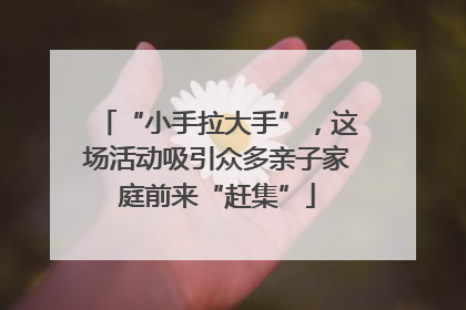 “小手拉大手”，这场活动吸引众多亲子家庭前来“赶集”