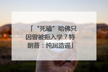 “死磕”哈佛只因曾被拒入学？特朗普：纯属造谣