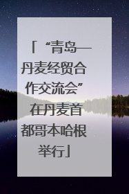 “青岛—丹麦经贸合作交流会” 在丹麦首都哥本哈根举行
