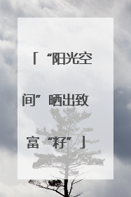 “阳光空间”晒出致富“籽”