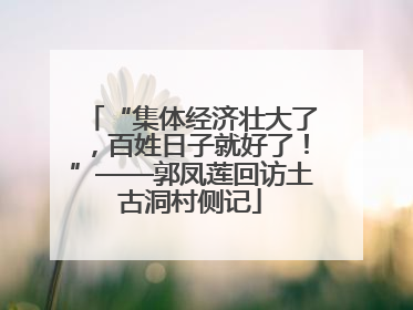 “集体经济壮大了，百姓日子就好了！”——郭凤莲回访土古洞村侧记