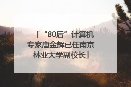 “80后”计算机专家唐金辉已任南京林业大学副校长