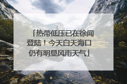 热带低压已在徐闻登陆！今天白天海口仍有明显风雨天气