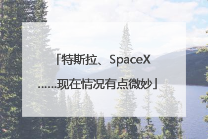 特斯拉、SpaceX……现在情况有点微妙