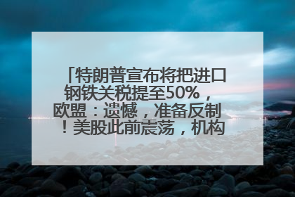 特朗普宣布将把进口钢铁关税提至50%，欧盟：遗憾，准备反制！美股此前震荡，机构：美元正进入熊市