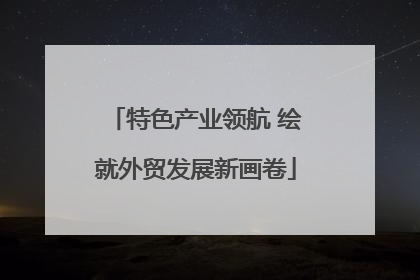 特色产业领航 绘就外贸发展新画卷