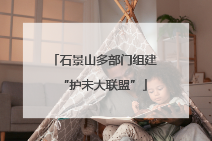 石景山多部门组建“护未大联盟”
