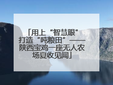 用上“智慧眼” 打造“吨粮田”——陕西宝鸡一座无人农场夏收见闻