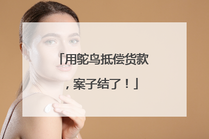 用鸵鸟抵偿货款，案子结了！