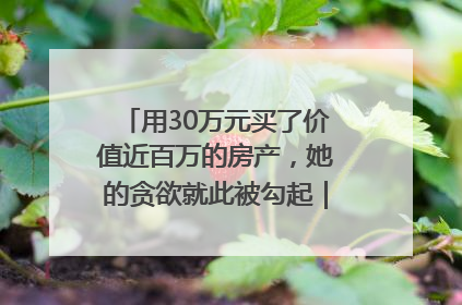用30万元买了价值近百万的房产，她的贪欲就此被勾起｜今晚九点半