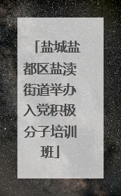 盐城盐都区盐渎街道举办入党积极分子培训班