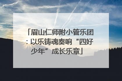 眉山仁师附小管乐团：以乐铸魂奏响“四好少年”成长乐章