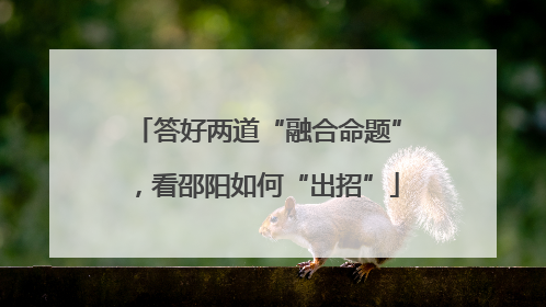 答好两道“融合命题”，看邵阳如何“出招”