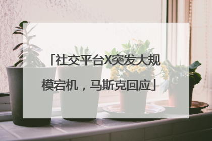 社交平台X突发大规模宕机，马斯克回应
