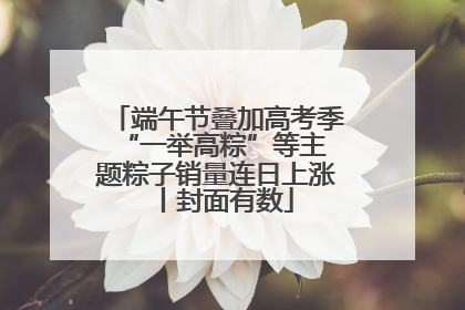 端午节叠加高考季 “一举高粽”等主题粽子销量连日上涨丨封面有数