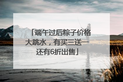 端午过后粽子价格大跳水，有买三送一还有6折出售