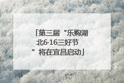 第三届“乐购湖北6·16三好节”将在宜昌启动