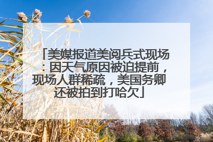 美媒报道美阅兵式现场：因天气原因被迫提前，现场人群稀疏，美国务卿还被拍到打哈欠