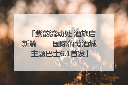 紫韵流动处 酒旅启新篇——国际葡萄酒城主题巴士6.1首发