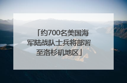 约700名美国海军陆战队士兵将部署至洛杉矶地区