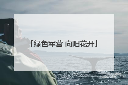 绿色军营 向阳花开