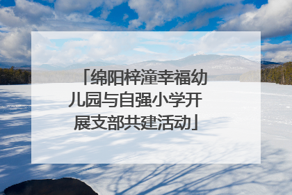 绵阳梓潼幸福幼儿园与自强小学开展支部共建活动