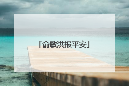 俞敏洪报平安