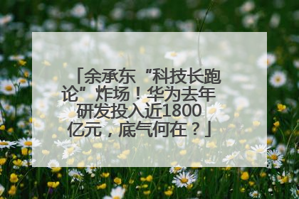 余承东“科技长跑论”炸场！华为去年研发投入近1800亿元，底气何在？