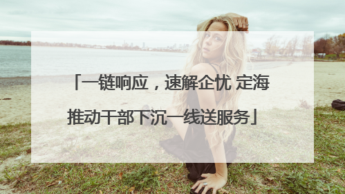 一链响应，速解企忧 定海推动干部下沉一线送服务