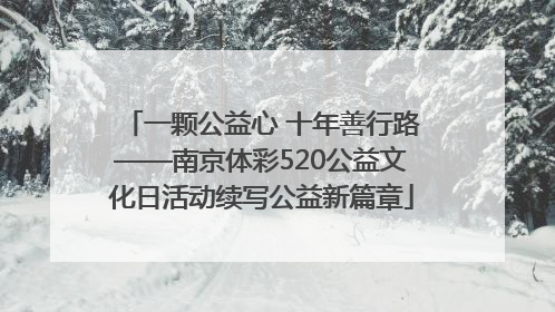 一颗公益心 十年善行路——南京体彩520公益文化日活动续写公益新篇章