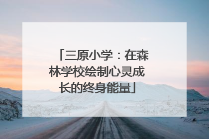 三原小学：在森林学校绘制心灵成长的终身能量
