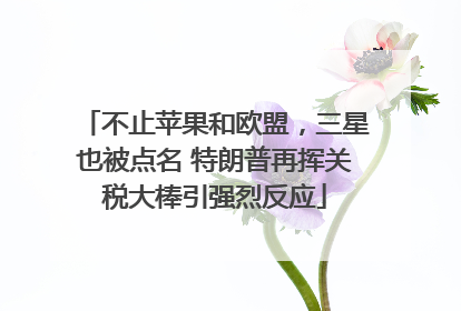 不止苹果和欧盟，三星也被点名 特朗普再挥关税大棒引强烈反应