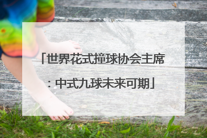世界花式撞球协会主席：中式九球未来可期