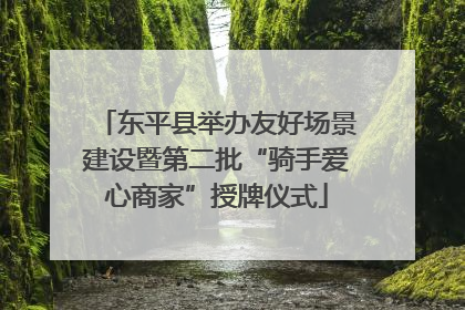 东平县举办友好场景建设暨第二批“骑手爱心商家”授牌仪式