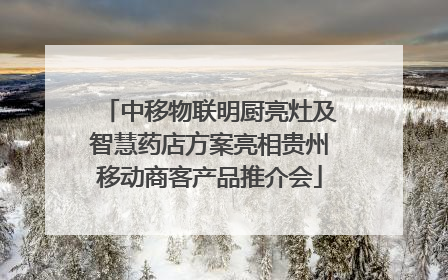 中移物联明厨亮灶及智慧药店方案亮相贵州移动商客产品推介会
