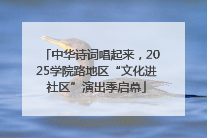 中华诗词唱起来，2025学院路地区“文化进社区”演出季启幕