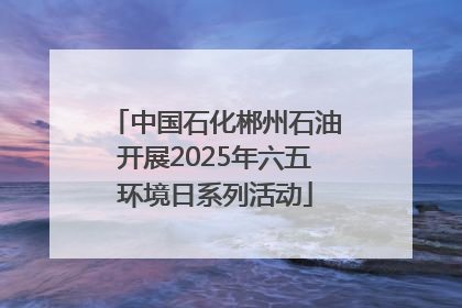 中国石化郴州石油开展2025年六五环境日系列活动