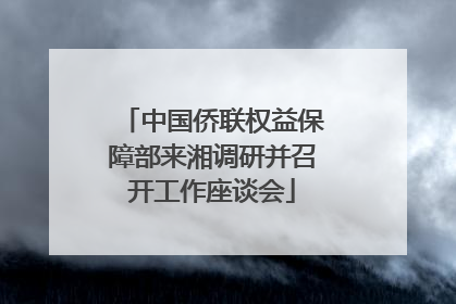 中国侨联权益保障部来湘调研并召开工作座谈会