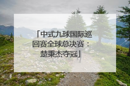 中式九球国际巡回赛全球总决赛：楚秉杰夺冠