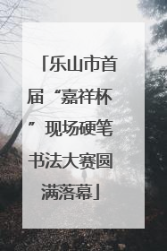 乐山市首届“嘉祥杯”现场硬笔书法大赛圆满落幕