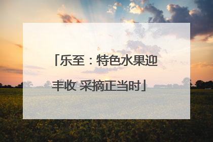 乐至：特色水果迎丰收 采摘正当时