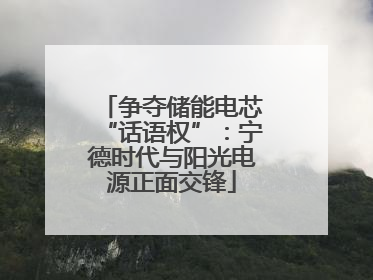 争夺储能电芯“话语权”：宁德时代与阳光电源正面交锋